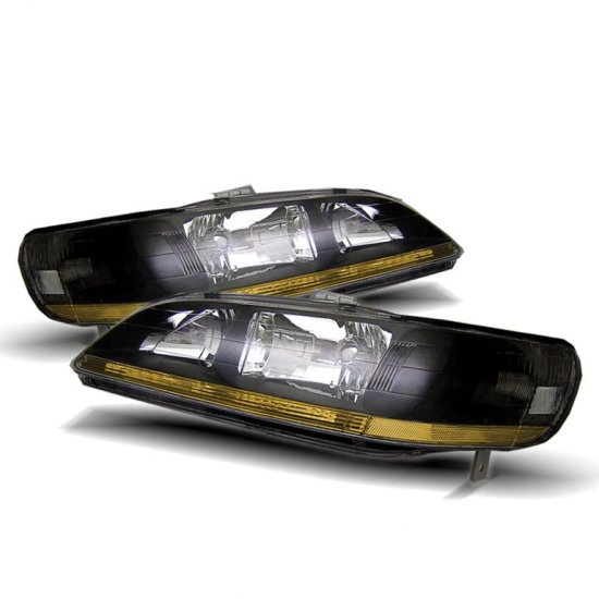 Spyder: 98-02 Honda Accord Headlights (Black)