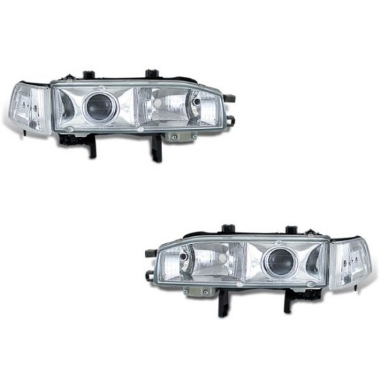 90-93 Honda Accord Projector Headlights (Chrome)