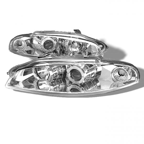 Spyder: 95-96 Mitsubishi Eclipse Projector Headlights (Chrome)