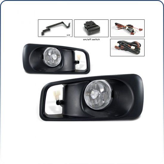 99-00 Honda Civic, Fog Lights (Clear)