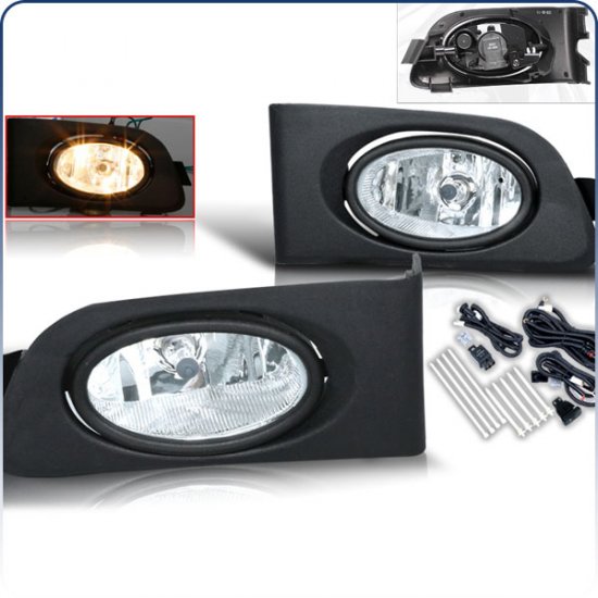 01-03 Honda Civic, Fog Lights (Clear)