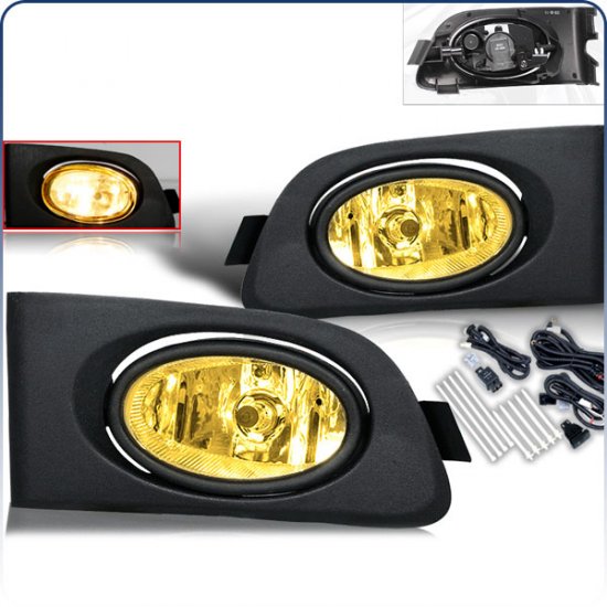 01-03 Honda Civic, Fog Lights (Yellow)