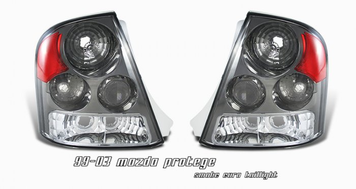 99-03 Mazda Protege, Altezza Tail Lights, Smoked