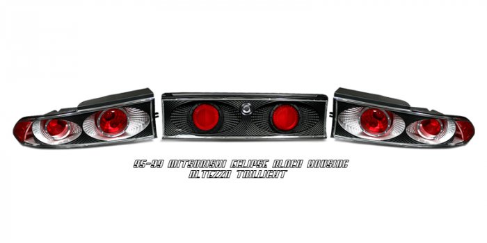 95-99 Mitsubishi Eclipse, Altezza Tail Lights, Black