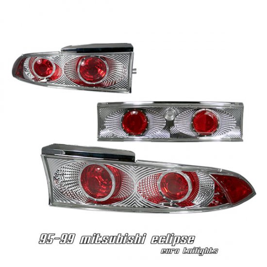 95-99 Mitsubishi Eclipse, Altezza Tail Lights, Chrome