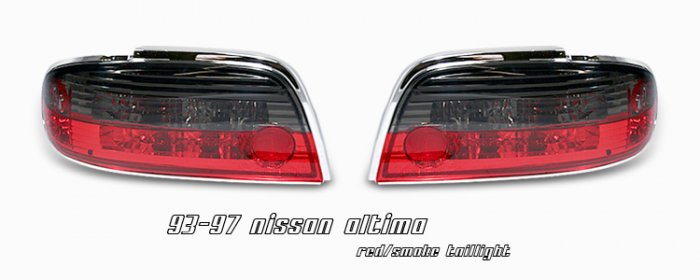 93-97 Nissan Altima, Altezza Tail Lights, Red / Smoked