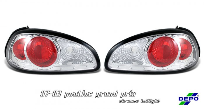 99-03 Pontiac Grand Am, Altezza Tail Lights, Chrome