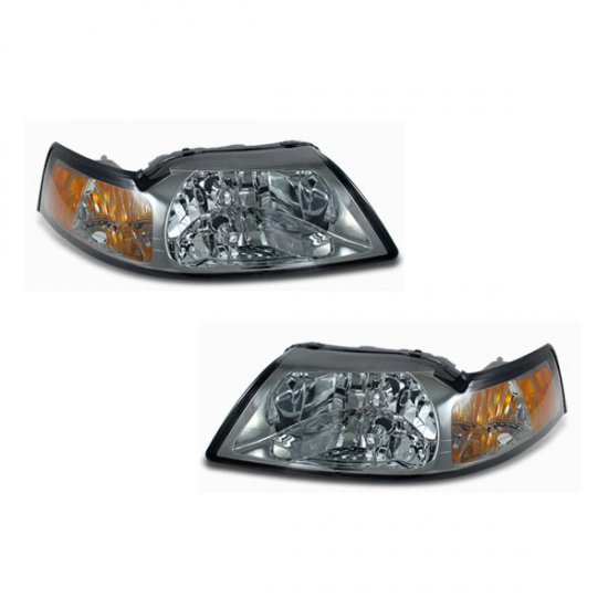 99-04 Ford Mustang, Crystal Headlights, Titanium