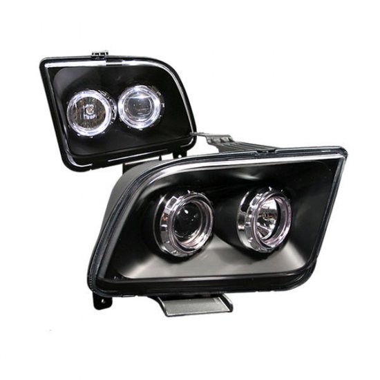 05-09 Ford Mustang, Projector Headlights, Black