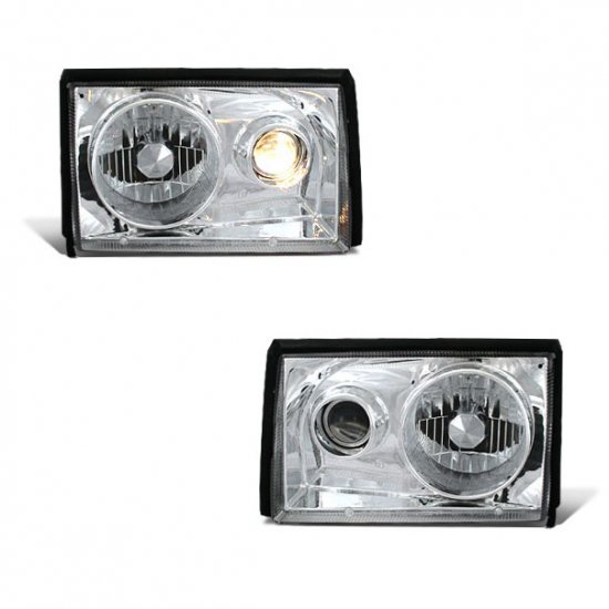 87-93 Ford Mustang, Projector Headlights, Chrome