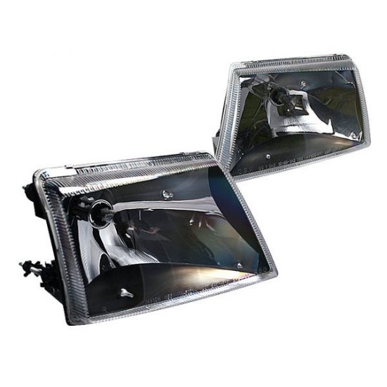 98-01 Ford Ranger, Crystal Headlights, Black