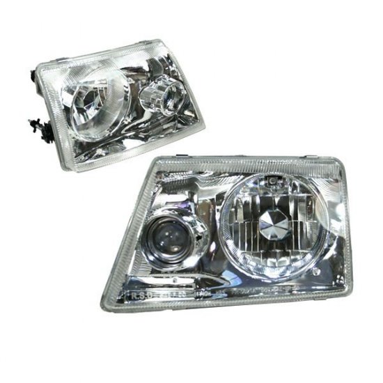93-97 Ford Ranger, Projector Headlights, Chrome