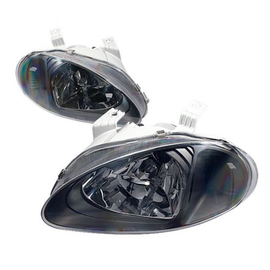 93-95 Honda Del Sol, Crystal Headlights (Black)