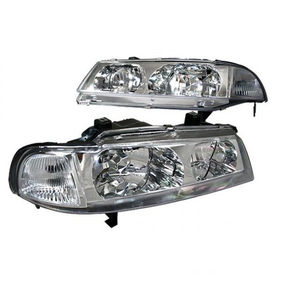 92-96 Honda Prelude, Crystal Headlights (Chrome)