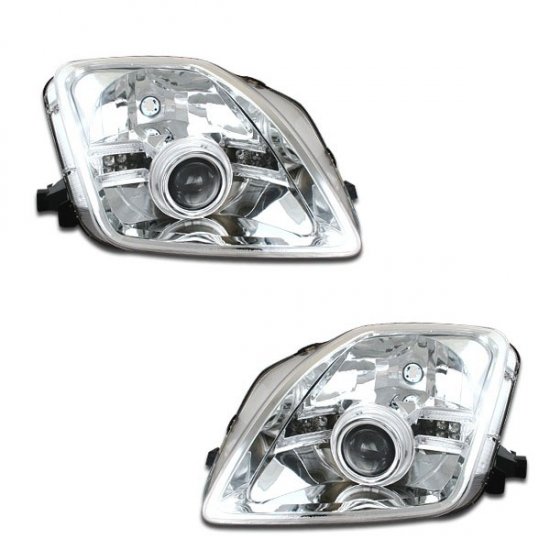 97-01 Honda Prelude, Projector Headlights (Chrome)