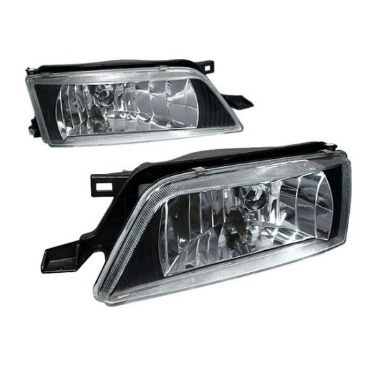 95-99 Nissan Maxima, Crystal Headlights (Black)