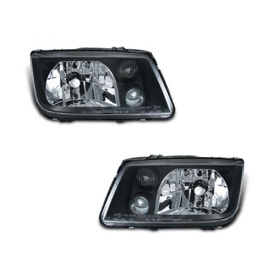 99-04 VW Jetta, Crystal Headlights (Black)