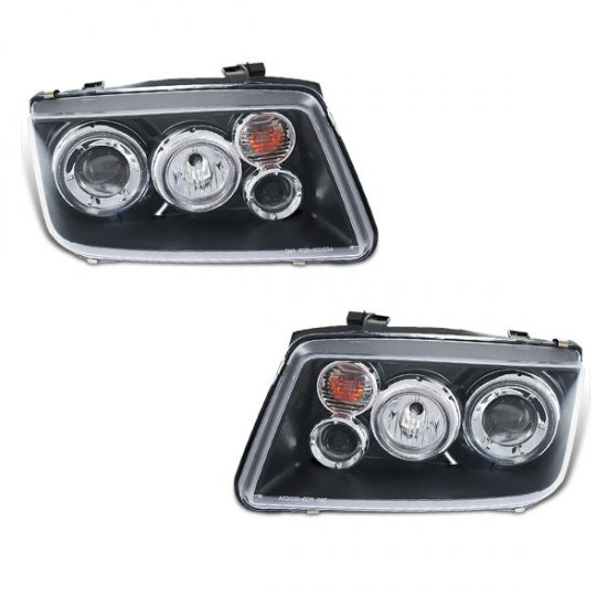 99-05 VW Golf Jetta, Projector Headlights (Black)