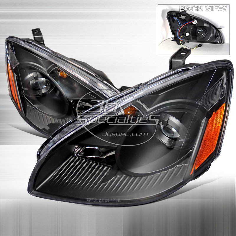 Spec-D: 02-04 Nissan Altima Projector Headlights (Black)