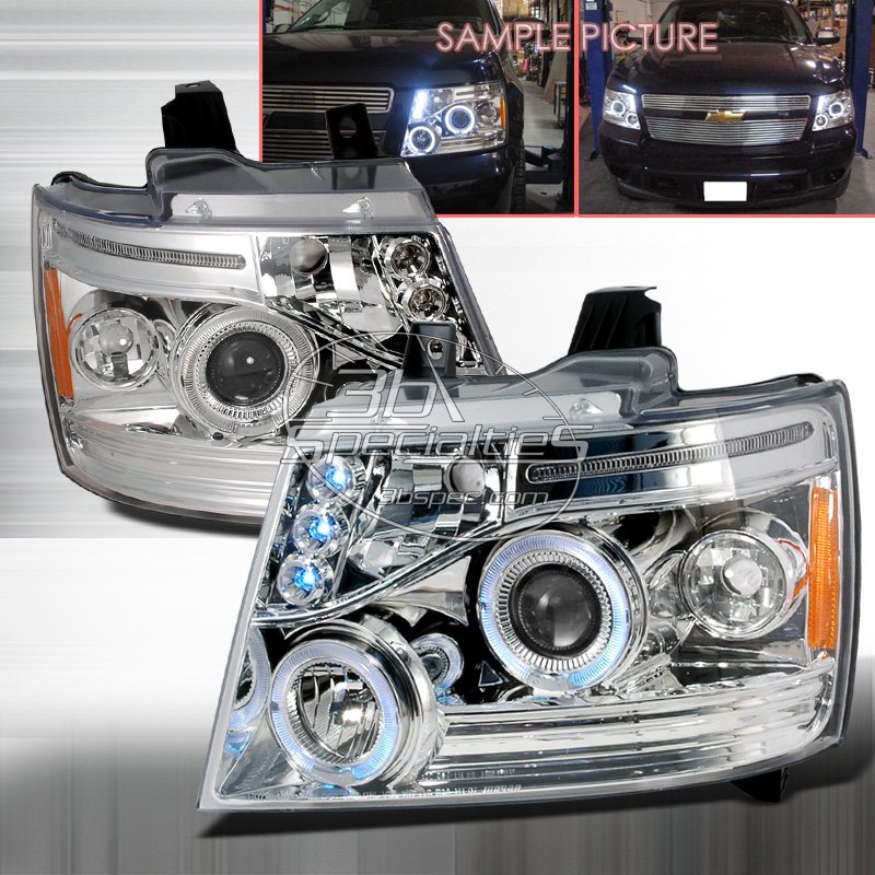 Spec-D: 07-10 Chevy Avalanche, Projector Headlights, Chrome