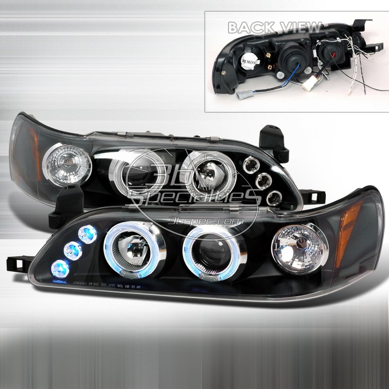 Spec-D: 93-97 Toyota Corolla, Projector Headlights, Black