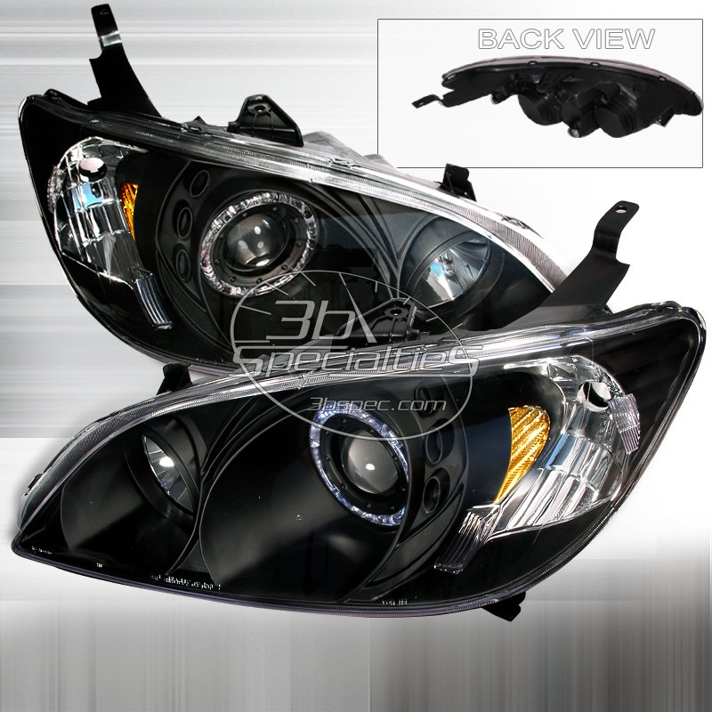 Spec-D: 04-05 Honda Civic, Projector Headlights (Black)