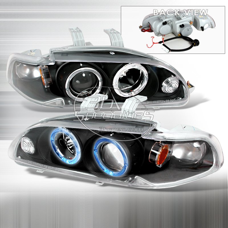 Spec-D: 92-95 Honda Civic 2Dr/3Dr, Projector Headlights (Black)