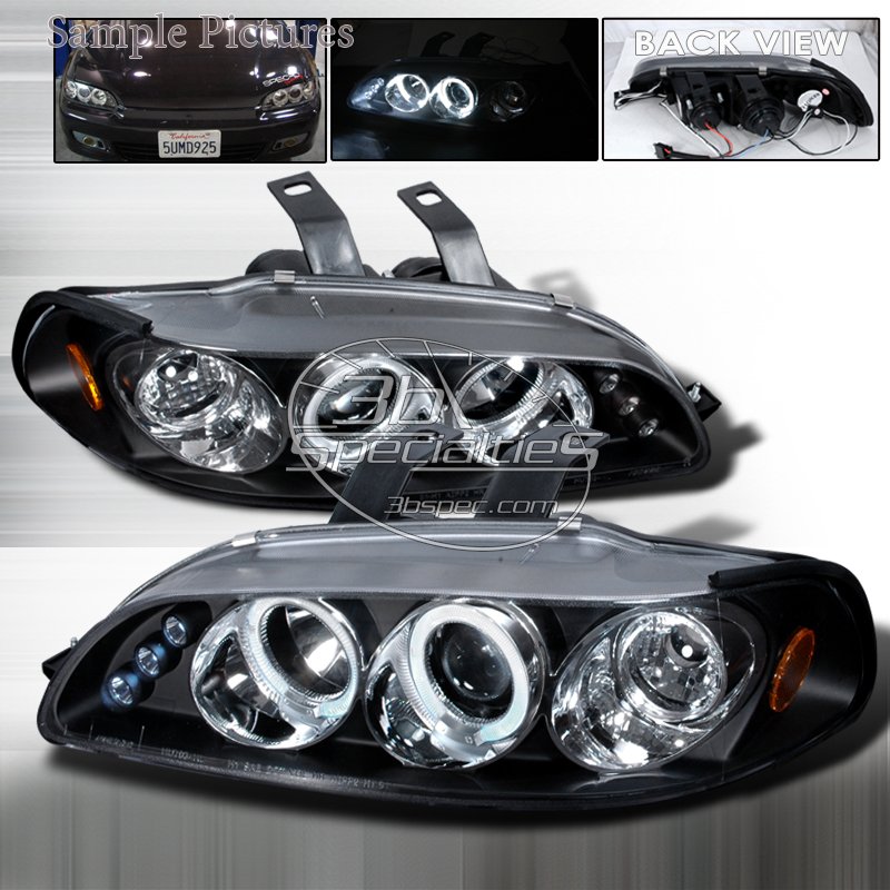 Spec-D: 92-95 Honda Civic 2Dr/3Dr, Projector Headlights (Black)