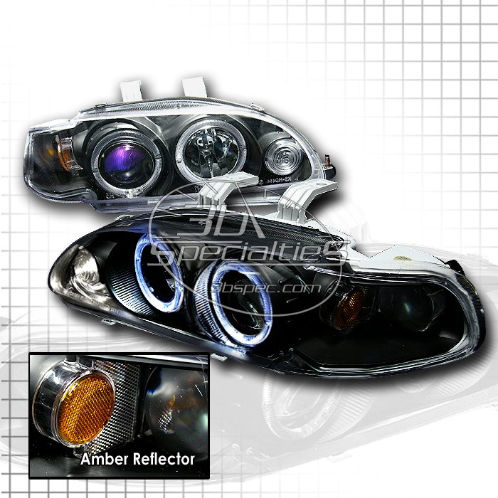 Spec-D: 92-95 Honda Civic 4Dr, Projector Headlights (Black)