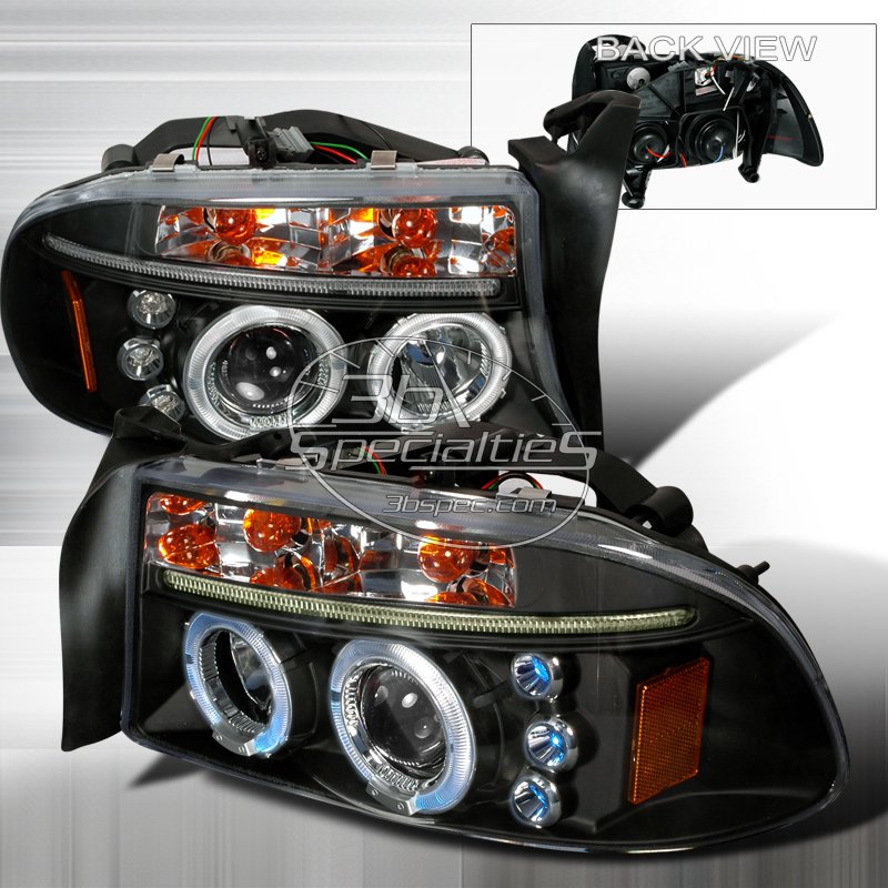 Spec-D: 98-03 Dodge Durango; Projector Headlights (Black)