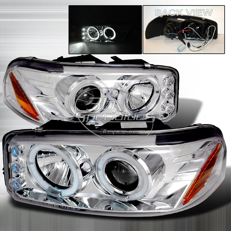 Spec-D: 00-06 GMC Sierra; Projector Headlights (Chrome)