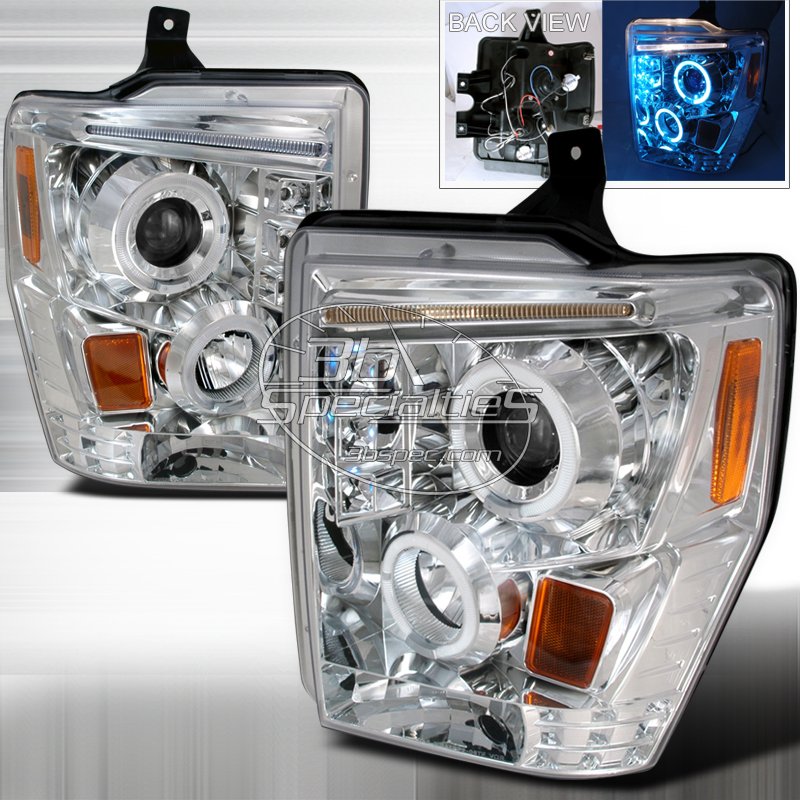 Spec-D: 08-10 Ford F250; Projector Headlights (Chrome)