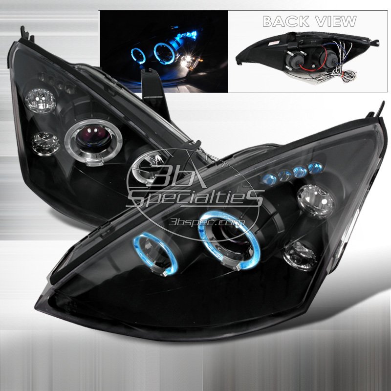 Spec-D: 00-04 Ford Focus; Projector Headlights (Black)
