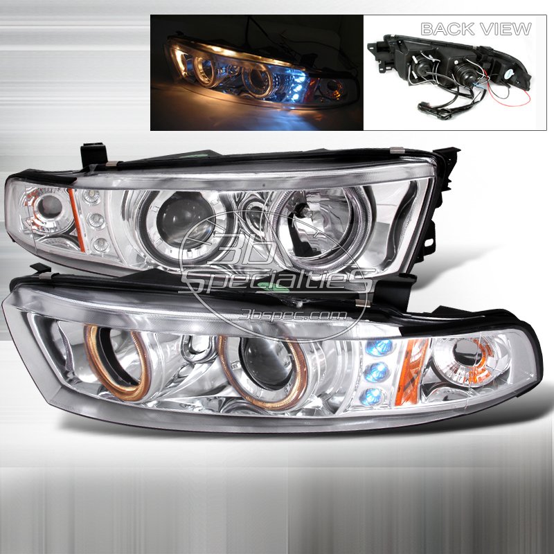 Spec-D: 99-02 Mitsubishi Galant; Projector Headlights (Chrome)