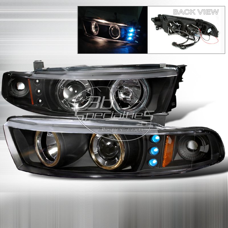 Spec-D: 99-02 Mitsubishi Galant; Projector Headlights (Black)