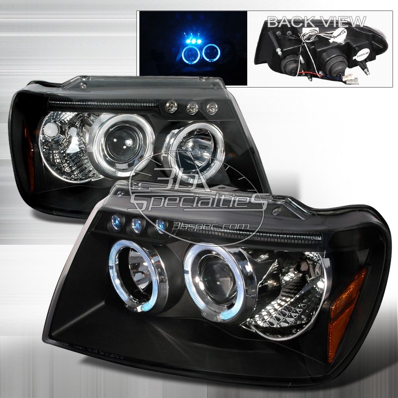 Spec-D: 99-04 Jeep Grand Cherokee; Projector Headlights (Black)