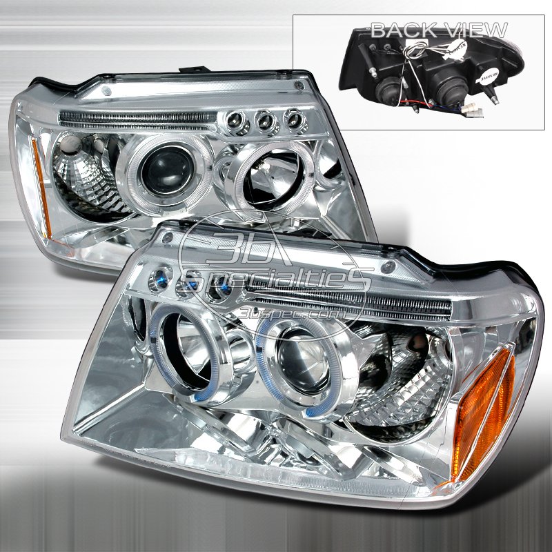 Spec-D: 99-04 Jeep Grand Cherokee; Projector Headlights (Chrome)