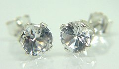 White Zircon Earrings