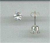 White Zircon Earrings