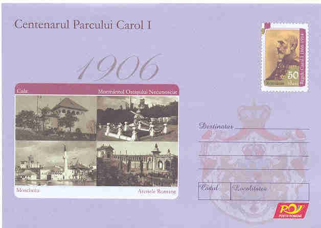 King of Romania CHARLES I on postal stationery cover