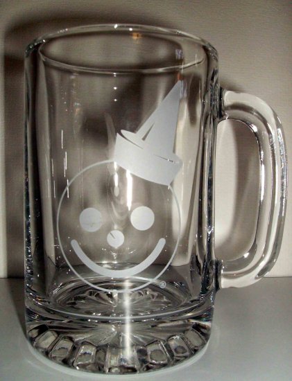 Jack In The Box Etched Glass Mug