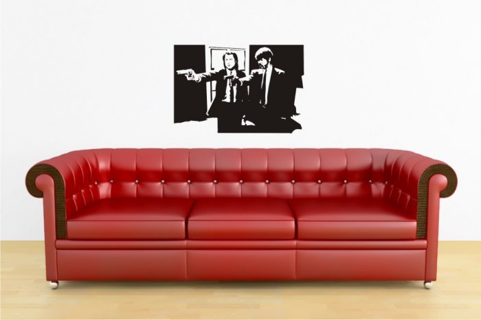 vinyl wall art decal sticker, pulp fiction (22" x 32")