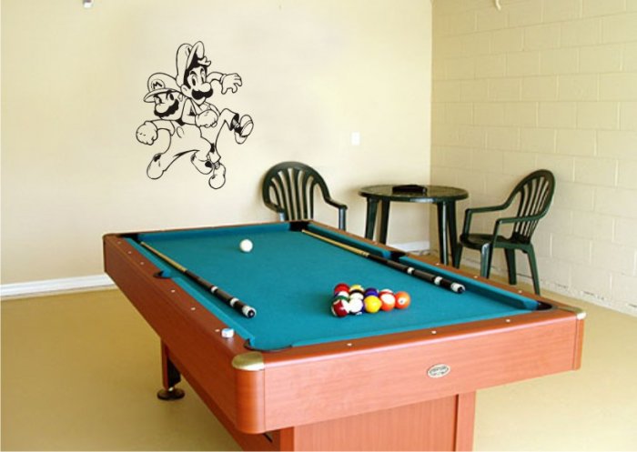 vinyl wall art decal sticker, mario bros.(18" x 22")