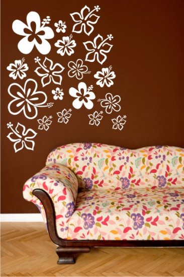 vinyl wall art decal sticker 18 Hawaiian Hibiscus