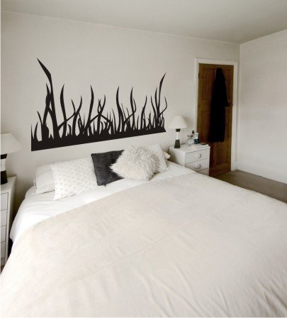 vinyl wall art decal sticker grass blades (21"x48")