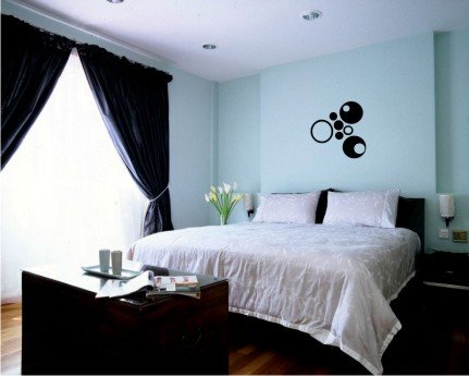 vinyl wall art decal sticker, 7 circles (15" x 15")