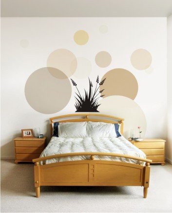 vinyl wall art decal sticker, grass blades (22" x 22")