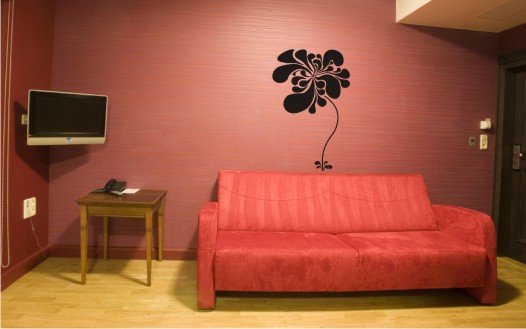 vinyl wall art | funky flowers (20" x 36")