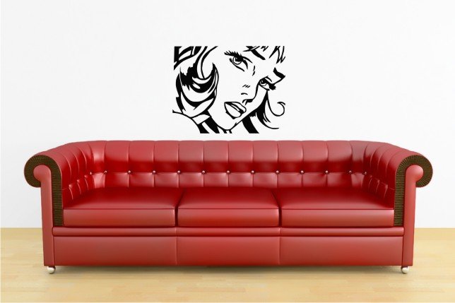 vinyl wall art decal sticker, girl 22 inches x 29 inches