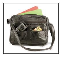 Leather tote bag